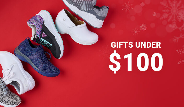 Gifts Under $100. Assortment of Nurse Mates Sneakers.